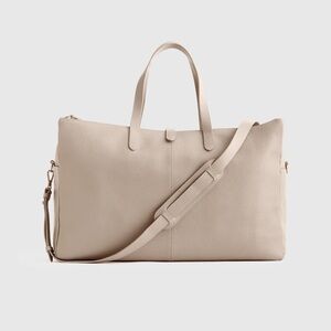 Quince Cream Leather Tote Bag